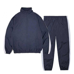 Fashionable OEM Custom Logo Printed Breathable Summer Men Casual Jogger Set Two Piece Nylon Windbreaker Tracksuit Adult - Product Image 1