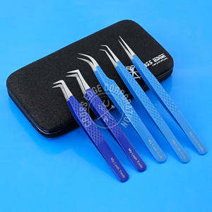Pinzas de pestañas con punta de fibra de alta calidad, pinzas de pestañas con volumen, herramientas, pinzas de pestañas con agarre de diamante, nueva punta puntiaguda de 45 90 grados - Product Image 6