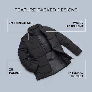 2025 veste à bulles de couleur noire unie avec logo personnalisé pour hommes 100% veste à bulles en tissu polyester à motif solide rembourré pour hommes - Product Image 5