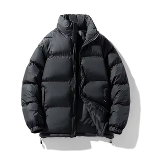 Custom Two Tone Puffer Jacket Men Winter <b>Bubble</b> <b>Coat</b> Stand Collar Zip Up Warm Outerwear OEM Wholesale Manufacturer - Product Image 6