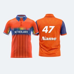 Camiseta Países Bajos 2024 Cricket Fan Jersey Cricket Jersey Venta al por mayor Países Bajos Cricket Team Jersey - Product Image 2