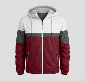 Chaqueta Cortavientos para Hombre de Primera Calidad, Impermeable, Resistente al Viento, Transpirable, con Capucha y Cuello Alto, Grosor Estándar - Product Image 1