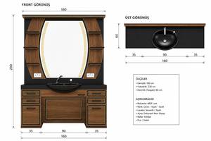 Commercial Barber Shampoo Unit <b>LED</b> <b>Mirror</b> Salon Station Black Basin Wood Grain Cabinet with Open Shelf - Product Image 6