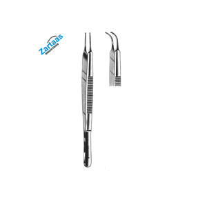 Fórceps Stevens Iris de acero inoxidable de alta calidad, fabricante y exportador de instrumentos quirúrgicos curvos de 11cm - Product Image 1