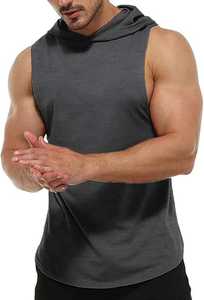 Débardeur à capuche sans manches pour homme, veste de sport, vêtement de musculation, entraînement, fitness, style streetwear - Product Image 2