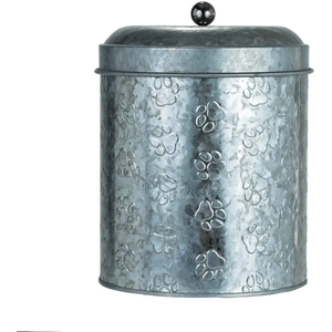 Galvanized Container <b>Lid</b> <b>Decorative</b> Metal Iron Natural Canister Ribbed Metal <b>Decorative</b> Handmade Rustic Finished - Product Image 3