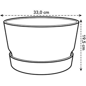 Lot de 2 <span class=keywords><strong>pots</strong></span> et jardinières d'extérieur <span class=keywords><strong>Elho</strong></span> Greenville Bowl 33, couleur gingembre, 32,5 x H 19,4 cm - Product Image 5