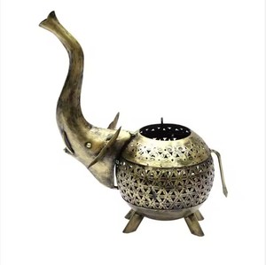 <span class=keywords><strong>Elephant</strong></span> kim loại người giữ ngọn nến cho trang trí nội thất thiết kế mới handmade sắt nến đứng Bạc trụ cột chủ để bán - Product Image 1