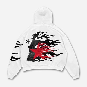 Alta calidad Heavyweight 100% algodón Drop Shoulder Hoodie Green Pullover Sudadera con capucha impresa para hombres Direct Industry Wholesale - Product Image 5