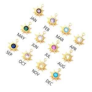 Sunburst <b>Rose</b> <b>Quartz</b> Birthstone Charm October Crystal Pendant Gold Plated Design Handmade Gemstone Necklace for <b>Jewelry</b> Making - Product Image 2
