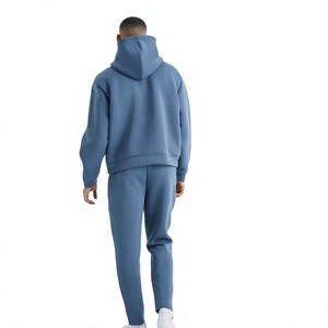 2026OEM Custom Logo Men's Heavyweight Embroidered Hoodie Jogger Tracksuit <b>Sets</b> Private Label Manufacturer - Product Image 2