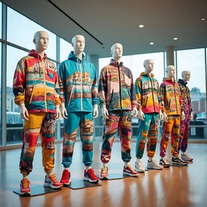 Chándales sólidos personalizados de alta calidad para hombre, ropa deportiva suave elástica de nailon, chaqueta con cremalleras completas y pantalones ajustados para hombre - Product Image 6