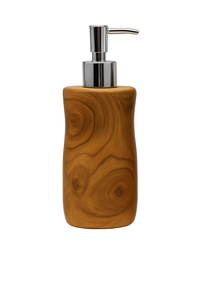 ARTERRA Distributeur de savon liquide rechargeable en teck massif écologique de luxe, fabriqué à la main, avec un design moderne pour la salle de bain - Product Image 2
