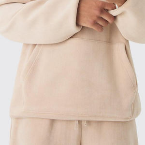 Men High Quality Cotton Thick Heavy French Terry Pullover <b>Hoodie</b> Custom Drop Shoulder <b>Fleece</b> <b>Oversized</b> <b>Hoodie</b> - Product Image 2