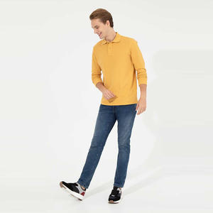 Camiseta de polo de algodón 100% de alta calidad para hombre, ajuste clásico, duradera, cómoda para ropa de negocios informal, logotipo personalizado al por mayor - Product Image 2