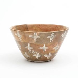 Tazones de madera de moda de gran capacidad para servir ensaladas, aperitivos y más en cenas a la venta - Product Image 6
