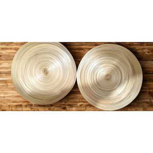 Panier en bambou tressé fait main, écologique et biodégradable, pour le rangement, forme et logo personnalisables, pour fruits et table. - Product Image 2