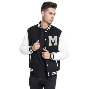 Blouson de baseball vintage à manches en cuir brodé de chenille personnalisé OEM veste Letterman Versity pour hommes - Product Image 1