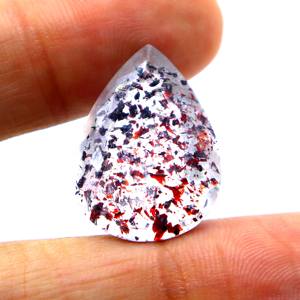 Lepidocrocite พลอยอเมทิสต์รูไทล์ทรงลูกแพร์ตัดจากธรรมชาติเครื่องประดับอัญมณีหลวมทำด้วยมือคุณภาพสูง - Product Image 1