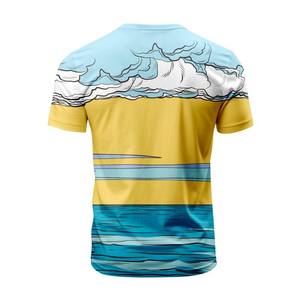 เสื้อยืดพิมพ์ลายโพลีเอสเตอร์แบบเต็มตัวลำลองพิมพ์ลายระเหิดแบบทั่วร่างกายแบบ3D สินค้าส่งเสริมการขายแบบผ้านอนวูฟเวน - Product Image 6