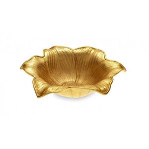 Modern Italian Design Golden Finished Aluminum <b>Leaf</b> Bowl Tabletop Home & Hotel Decorative Bowl TQC Brand at Wholesale Rate - Product Image 2