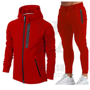 Conjunto Deportivo Personalizado de Dos Piezas para Hombre 2024, Cómodo Traje de Entrenamiento y Jogging con Sudaderas con Capucha y Cremallera - Product Image 2