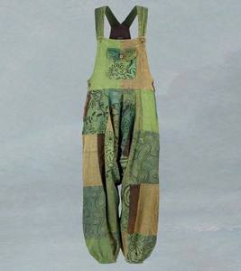 Combinaison/barboteuse en coton patchwork délavé de style bohème pour femmes pour l'été-body gitane hippie/GC-AP-1576 prix de gros - Product Image 1