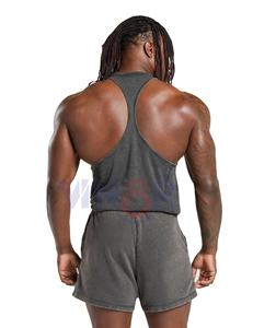 Débardeur de sport décontracté d'été pour hommes respirant tricoté 100% coton col rond séchage rapide écologique Performance Gym Running - Product Image 2