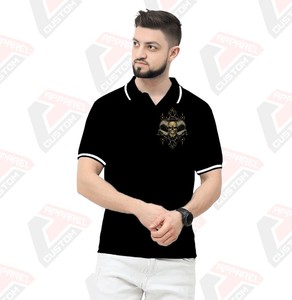 เสื้อยืดลายทางของผู้ชายที่เป็นเอกลักษณ์สำหรับเสื้อโปโลผ้าเดนิมผ้าลูกฟูกระบายอากาศทันสมัยเป็นมิตรกับสิ่งแวดล้อมสำหรับการปะติดเก๋ไก๋ในฤดูร้อน - Product Image 1