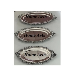 ชุดถาดขนมสองชั้นทรงกลมถาดสีเงินสแตนเลส - Product Image 3