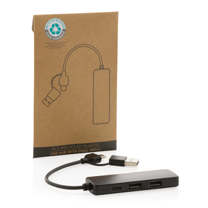 ฮับ USB พร้อมพอร์ต RCS พลาสติกรีไซเคิลสองอินพุต - Product Image 5