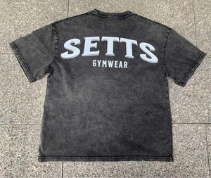 Camiseta extragrande de verano para hombre y mujer, 100% de algodón, estampado de secado rápido, Color sólido, cuello redondo, manga corta, 260g, peso de tela - Product Image 2