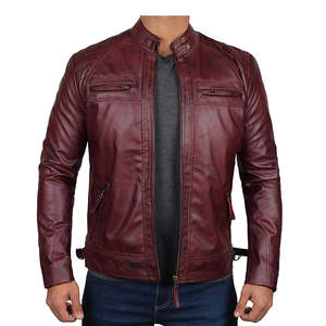Veste d'hiver en cuir véritable pour homme avec col montant, design personnalisé et nouveau look pour la mode d'hiver, veste pour homme - Product Image 2
