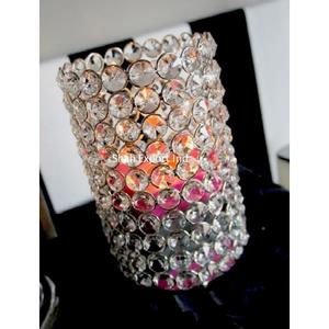 Nuevos soportes votivos de candelita con cuentas de cristal dorado de Metal redondo decorativo para decoración de mesa de fiesta de Evento de Navidad - Product Image 3