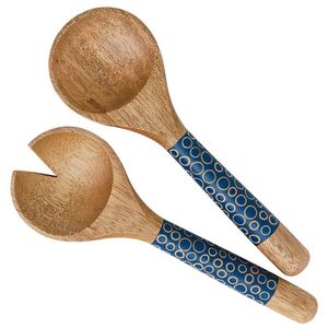 El juego de servidor de ensalada de madera de mango esmaltado más exigente elegante hogar restaurante vajilla decoración cubiertos para bodas - Product Image 1