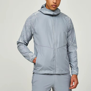 Chaqueta cortavientos impermeable personalizada de moda de alta calidad de nuevo diseño para hombre chaqueta de Color sólido para hombre - Product Image 1