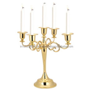 2023 nouveauté conception Unique laiton or candélabre métal décoration de la maison article pour noël vente chaude au prix de gros - Product Image 1