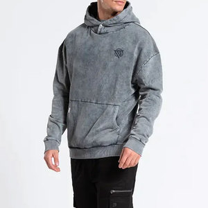 Nouvelle Arrivée Vente Chaude Sweats à Capuche Homme Effet Délavé 100% Coton Hiver Décontracté Design Personnalisé Respirant Écologique Vente en Gros - Product Image 4