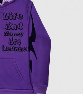 Sudadera con capucha de gran tamaño personalizada para hombre, jersey de lana, ropa de calle, sudadera de algodón grueso cálido para invierno, diseño liso - Product Image 4