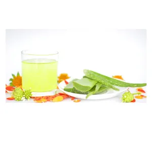 Natural Fresh Aloe Vera Juice Drink Custom Personal Label Bottle for All-Over Skin Care for Hand Face Body Neck Foot