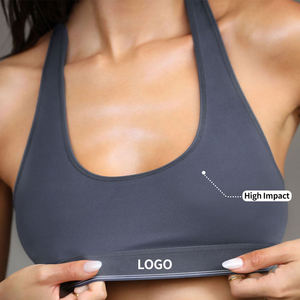 Soutien-gorge de sport professionnel personnalisé réversible écologique respirant antibactérien grande taille pour femmes - Product Image 1