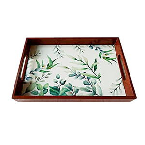 Vente en gros ustensiles de cuisine décor de Table plateau de service de Sandwich à la maison plateaux de service en bois peints à la main - Product Image 1