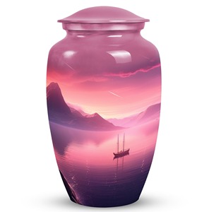 Customized Handmade Printed Metal Cremation Urn for Adult Ashes Funeral <b>Memorial</b> Supplies - Product Image 1