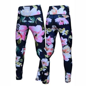 Custom Design Yoga Compression <b>Leggings</b> High Elastic Waist Breathable Fitness Pants Women Running Training Workout Yoga <b>Leggings</b> - Product Image 4