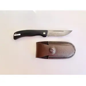Folding knife "Valday" Damascus steel blade handle of hornbeam wood top quality folding knife with great durability
