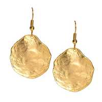 Boucles d'oreilles artisanales en laiton plaqué or avec motifs émaillés et tourbillonnants, style imitation antique, pour la plage et les cadeaux de fête