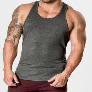 Venta al por mayor de alta calidad 100% algodón de los hombres gimnasio camisetas sin mangas Casual Fitness culturismo chaleco transpirable de alta calidad camisetas sin mangas - Product Image 1