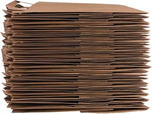 สะดวกกระดาษร้านขายของชำถุงช้อปปิ้งคราฟท์ที่มีด้ามจับแบนถุงกระดาษช้อปปิ้งถุงกระดาษบรรจุภัณฑ์ - Product Image 5