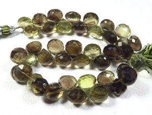 Cuentas de Cuarzo Limón Bio de 8-9 mm, 8 Pulgadas, Piedras Preciosas Naturales de Primera Calidad, Corte Facetado en Forma de Cebolla, 160 Quilates, Accesorios de Joyería - Product Image 3