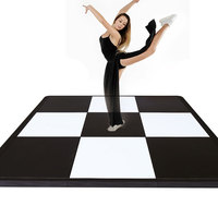 Plancher de danse commercial en PVC blanc de qualité supérieure 400x400mm, revêtement de sol vinyle portable pour événements extérieurs et fêtes de mariage